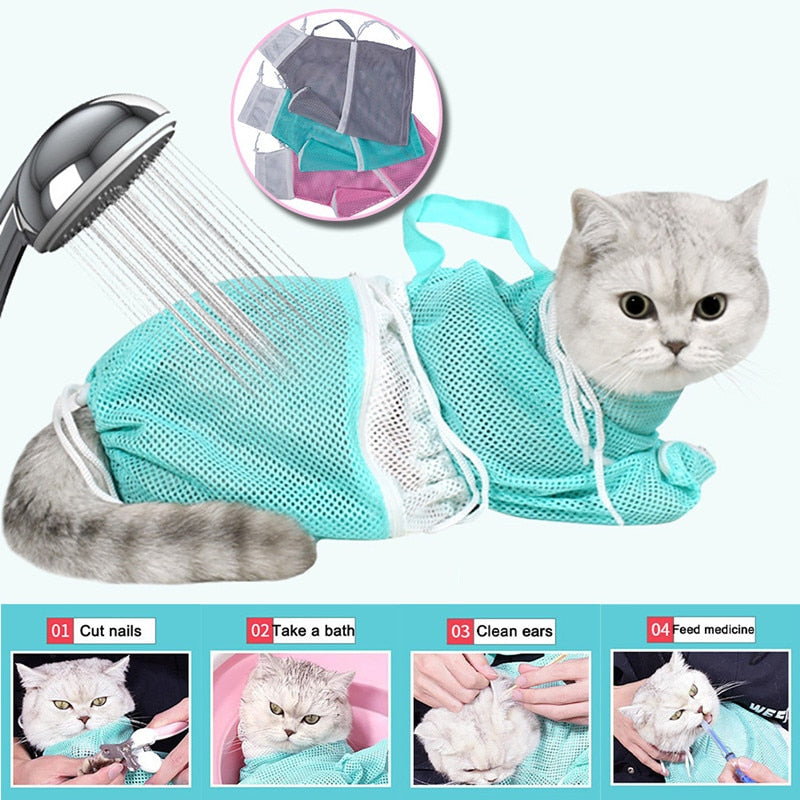 Multi-Function Cat Grooming Bath Bag