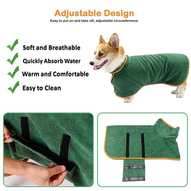 Super Absorbent Pet Bathrobe